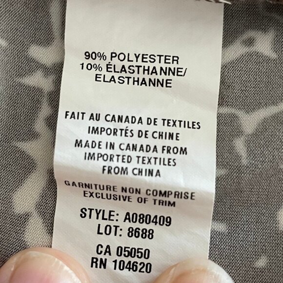 Jacob 3/4 Slv Poly Blend Animal Print Wrap Dress Chocolate Brown + White Sz XS - Picture 13 of 14